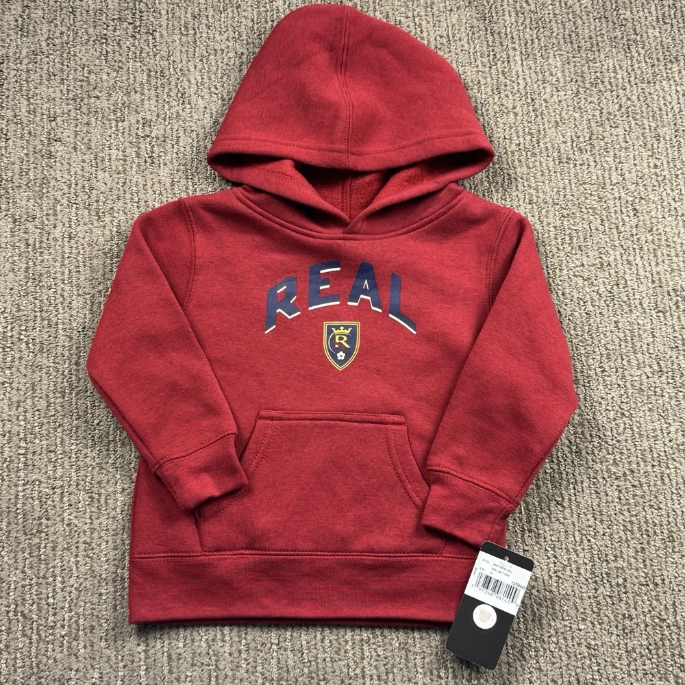MLS Toddler 2T REAL Salt Lake Hoodie Sweatshirt Pullover Red